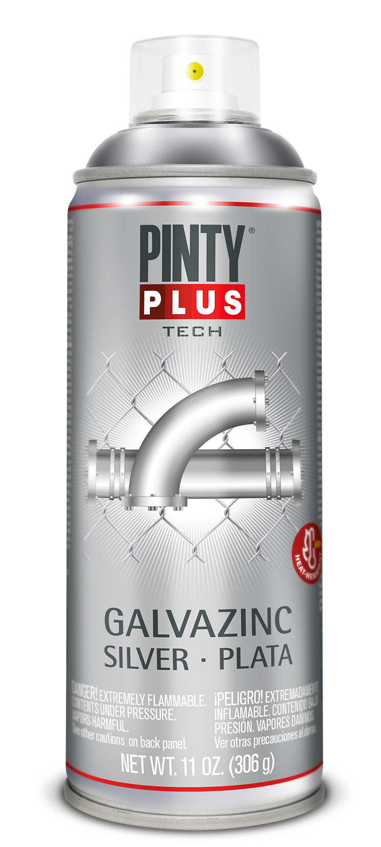 Sprej PINTYPLUS TECH 400ml G150 galvanizační základ stříbrný
