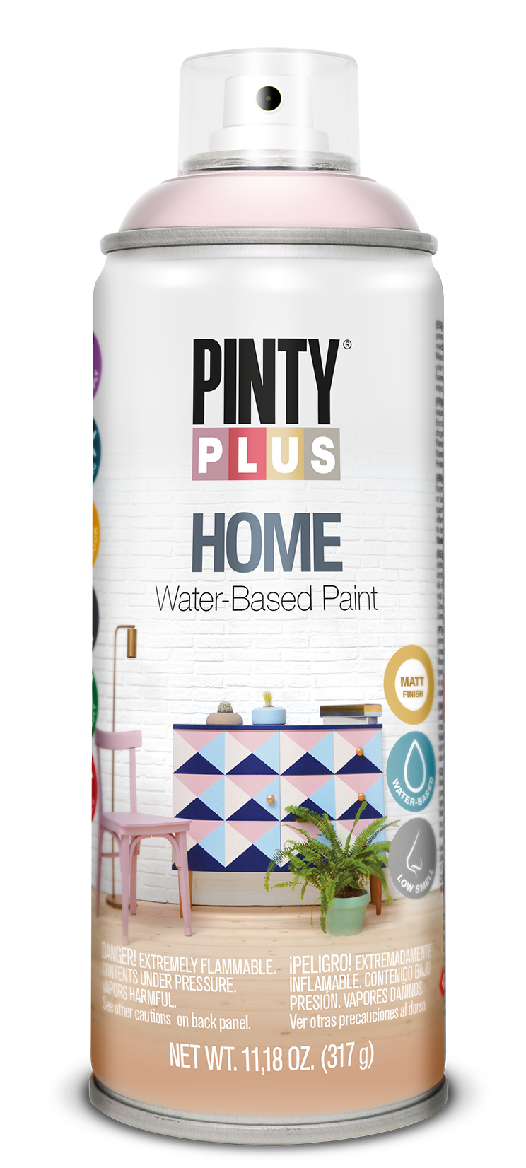 Sprej PINTYPLUS HOME 400ml HM117 světle růžová