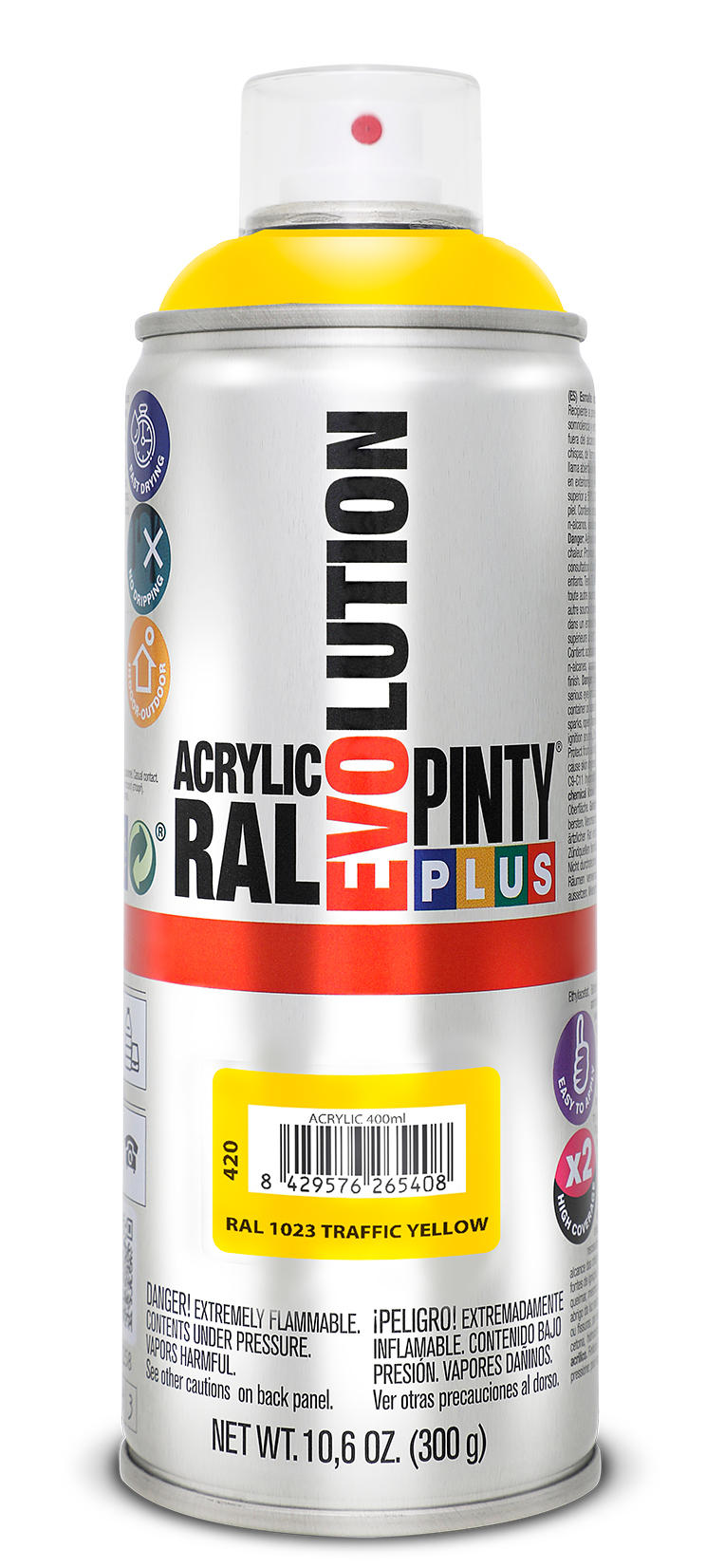 Sprej PINTYPLUS EVOLUTION 400ml RAL1023 žlutý