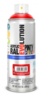 Sprej PINTYPLUS EVO AQUA 400ml RAL3000 červený