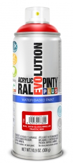 Sprej PINTYPLUS EVO AQUA 400ml RAL3020 červená