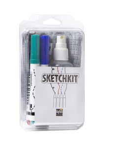 Set 4 popisovačů + čístící sprej + hadřík