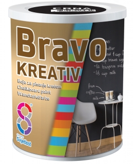 BRAVO KREATIV barva na tabule černá 0,5L