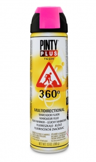 Sprej PINTYPLUS TECH 500ml Fluo Marker 360° T184 višňová