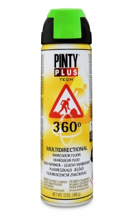 Sprej PINTYPLUS TECH 500ml Fluo Marker 360° T136 zelený