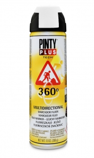 Sprej PINTYPLUS TECH 500ml Fluo Marker 360° T101 bílý
