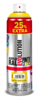 Sprej PINTYPLUS EVOLUTION 500ml +25% RAL1021 žlutá hořčičná
